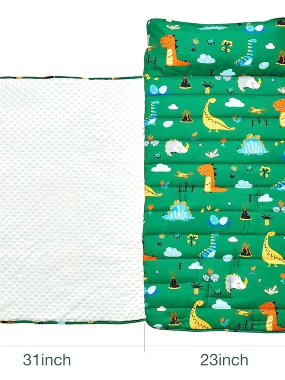 Green Dinosaur Toddler Nap Mat